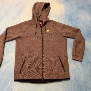Nike Sportswear Tech Fleece Full Zip Men's Hoodie XL - Gray/Neon 545277-037